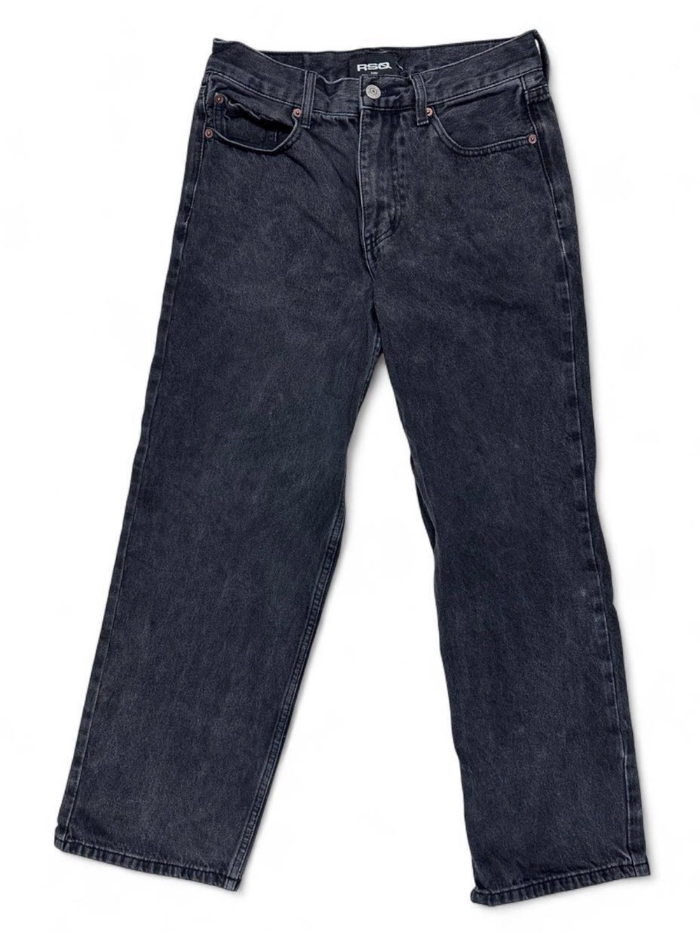 RSQ Men’s Straight Jeans in Washed Black